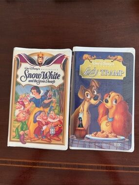 Disney Snow White & Lady and the Tramp VHS Set Masterpiece Collection